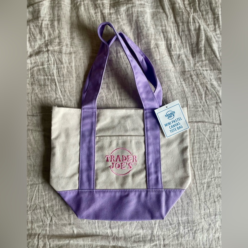 Trader Joe’s Mini Pastel Canvas Tote Bag
